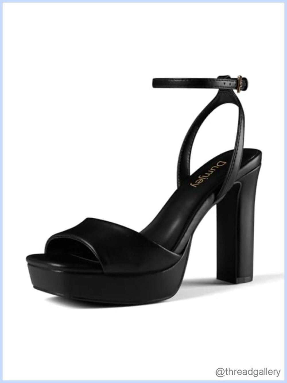 Dumjey Women Platform Chunky Heel Open Toe Ankle Strap Sandal